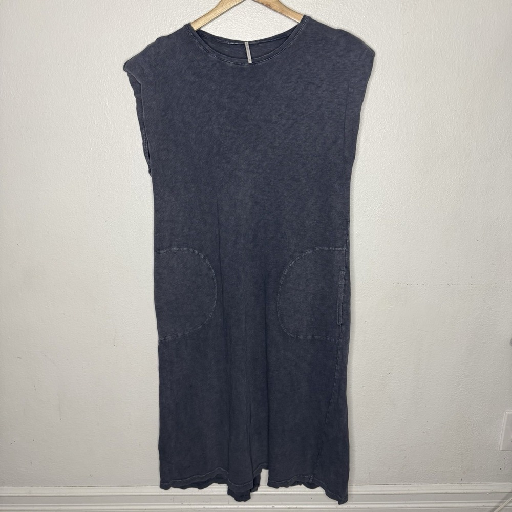 Hello Nite Crew Midi Dress Padded‎ Muscle Comfy Blue Gray Women's Large